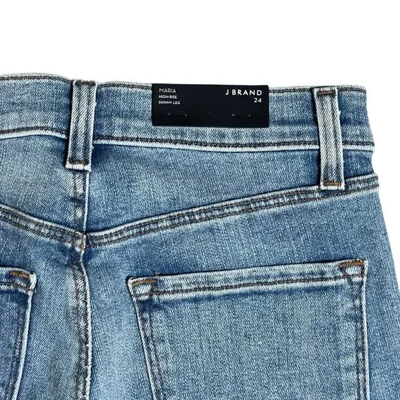 NWT J Brand Women's Maria High Rise Skinny Jeans Everlasting Wash Denim Size 24 - Picture 4 of 11
